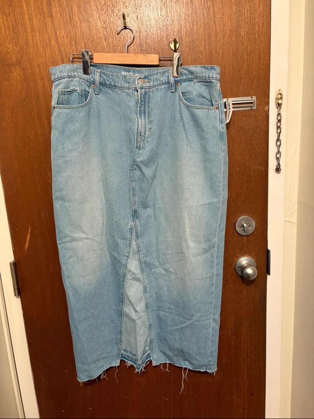 NWT Old Navy Mid-Rise Jean Maxi Skirt - Picture 2 of 11